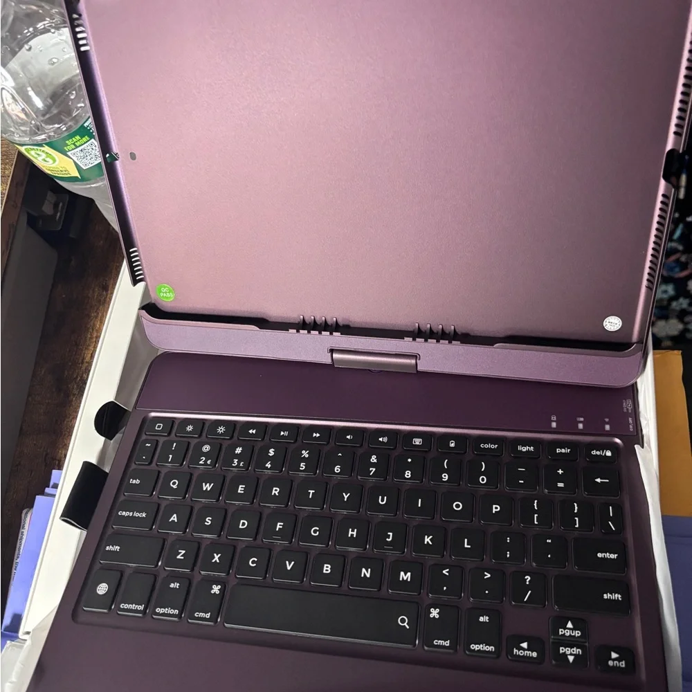 TYPECASE Black 6-in-1 Keyboard Case for iPad Purple NEW UNUSED